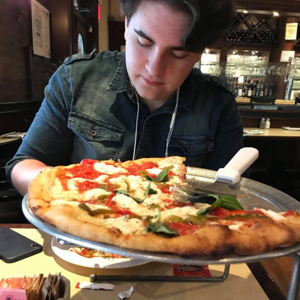 New York Pizza with my Son Daniah Greenberg Tree of Life Version Family Heritage Tour